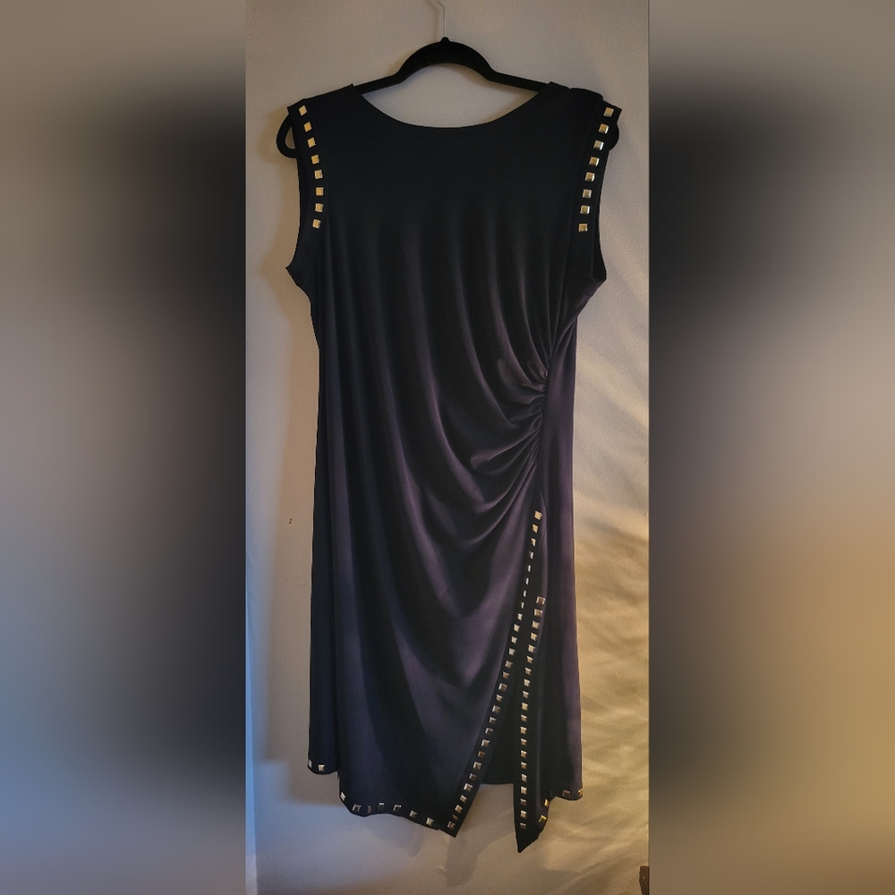 Black Dress with Gold Stud Detail